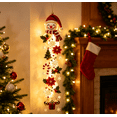 thumbnail image 1 of Glowing Christmas Door Hanger,LED Light Up Snowman Christmas Ornament, Spiral Cascading Hanging Decor for Front Door, Window, Fireplace, Christmas Party Supplies, 1 of 8