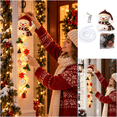 thumbnail image 1 of Glowing Christmas Door Hanger Light Decoration Snowman With Red Hat Lighted Christmas Door Hanging Decoration,47.24Inch 3D Holiday Ornament For Entryway And Fireplace, 1 of 5