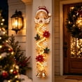 thumbnail image 1 of Glowing Christmas Door Hanger, Lighted Rustic Decor, 1 of 9