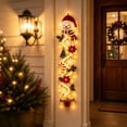 thumbnail image 1 of Glowing Christmas Door Hanger, Lighted Rustic Decor, 1 of 9