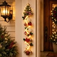 thumbnail image 1 of Glowing Christmas Door Hanger, Lighted Rustic Decor, 1 of 9