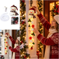 thumbnail image 1 of Glowing Christmas Door Hanger Snowman With Red Hat Christmas Wall Hanging Light Decoration,47.24Inch 3D Holiday Hanging Decor For Front Door And Fireplace, 1 of 5