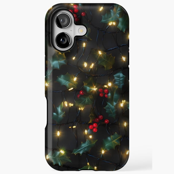 Glowing Christmas Lights Art Case for iPhone 11 12 13 14 15 16 17 Pro Max