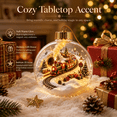 thumbnail image 1 of Glowing Christmas Story Ornament, 3.15in Light-Up Mini Holiday Scene with Warm LED Light, Festive Keepsake Gift for Home Christmas Party Tree Mantel Holiday Decoration, D, 1 of 7