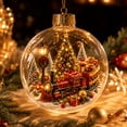 thumbnail image 1 of Glowing Christmas Story Ornament - Light Up Christmas Ball Ornament with Warm LED, Hanging Xmas Tree Decoration for Mantel Window Sill, Keepsake Christmas Gift, 1 of 6