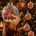 thumbnail image 1 of Glowing Christmas Story Ornament,Light Up Mini Holiday Scene,Christmas Tree Hanging Ornaments,Christmas Scene In Clear Acrylic Ball,Festive Keepsake Gift for Home Christmas Xmas Party Decoration, 1 of 8
