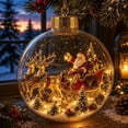 thumbnail image 1 of Glowing Christmas Story Ornament,Light-Up 3D Miniature Scene Clear PVC Globe Christmas Tree Ornament, Festive Keepsake Gift for Home Christmas Party Decoration, 1 of 7