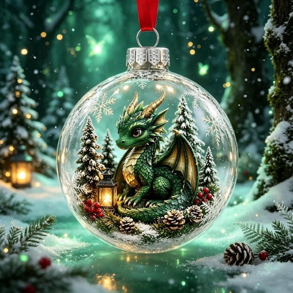 Glowing Christmas Story Ornament Light-Up Mini Holiday Scene,Clear 3-4 Inch Christmas Balls,Christmas Tree Ornaments,Glowing Christmas Ornaments for Home Decor
