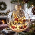 thumbnail image 1 of Glowing Christmas Story Ornament, Light-Up Mini Holiday Scene with Warm LED Light, Festive Keepsake Gift for Home Christmas Party Decoration, 1 of 7