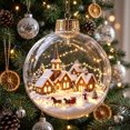 thumbnail image 1 of Glowing Christmas Story Ornament, Light-Up Mini Holiday Scene with Warm LED Light, Festive Keepsake Gift for Home Christmas Party Decoration, 1 of 7