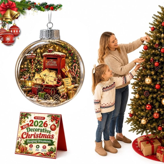 Glowing Christmas Story Ornament, Mini Holiday Scene 3.94 In | Light-Up Christmas Balls with Warm LED Light, Glowing Christmas Ornament for Tree Mantel, Holiday Decoration & Gifting Use