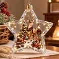 thumbnail image 1 of Glowing Christmas Story Star Shaped Decor,Light-Up Mini Holiday Scene Ornament with Warm LED Light,Festive Keepsake Hanging Pendant for Christmas Tree,Home And Party Decoration(Reindeer), 1 of 6