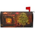 thumbnail image 1 of Glowing Christmas Tree Mailbox Covers Magnetic Winter Xmas Fireplace Mailbox Cover Wraps Standard Size 18"X21" Post Letter Box Cover Garden Decorations, 1 of 6