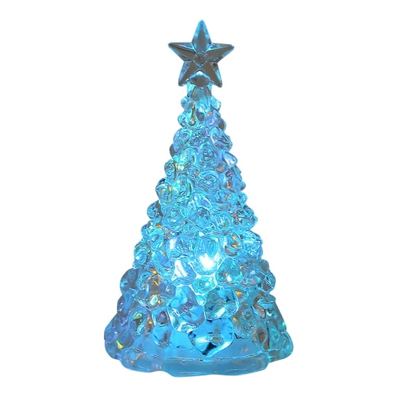 Glowing Christmas Tree with Star Tabletop Decor, Light Up Mini Tree for Holiday Indoor Display, LED Christmas Tree for Table and Shelf Decor