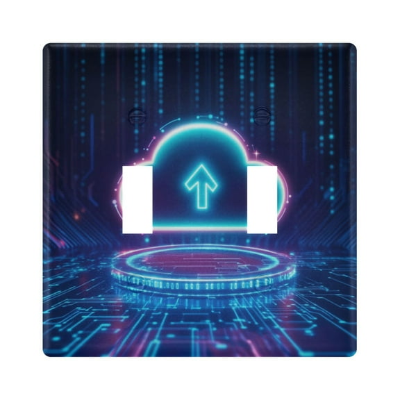 Glowing Cloud Icon Decorative Light Switch Plates Switch Cover Decorative Wall Plates Ideal for Living Room Kitchen Bedroom and Study