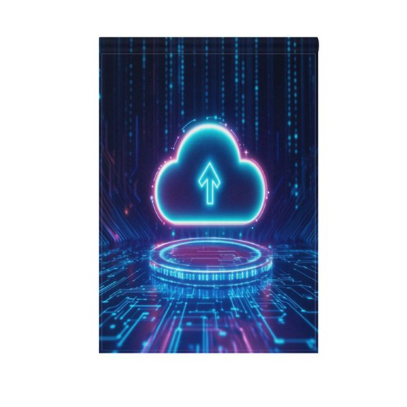 Glowing Cloud Icon Garden Flag Double Sided Outdoor Banners Yard Flags for Garden Home Holiday Decorations