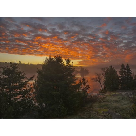 Glowing Clouds at Sunrise - Ontario Canada Poster Print - 17 x 13 in.