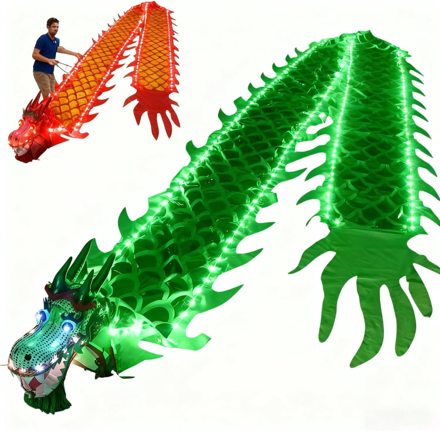 Flow Prop Rave Luminous LED Flow Dance Prop & Dragon Ribbon Streamer โ Perfect for ...