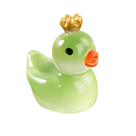 Glowing Duckling Ornament Under $5! Yannianjz Glowing in the Dark Duckling Doll, Moss Fish Tank Decoration Accessories, Miniature Ornaments for Garden Fairy, Resin Duck Figurine for DIY Craft