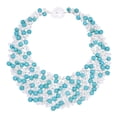 thumbnail image 1 of Glowing Elegance Blue Turquoise and Crystals Collar Bib Statement Necklace, 1 of 5