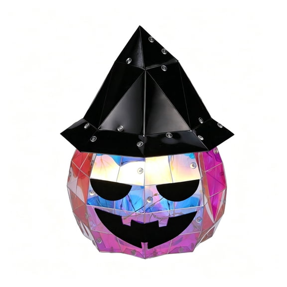 Glowing Evil Pumpkin Figurine With Led Lights For Halloween Party Tabletop Home Decoration And Ambient Lighting