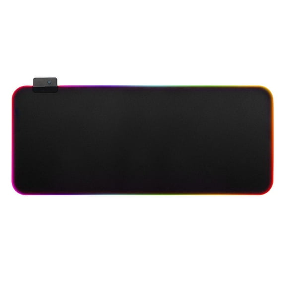 Glowing Extended RGB Gaming Mouse Pad 14 Lighting Modes USB HUB for PC Gamer - Black, Large 900x400x4mm