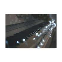 Glowing Fairy Lights on Piano Keys Music Lover's Delight Piano Keyboard Canvas Wall Art for Home Decor Ready-to-Hang