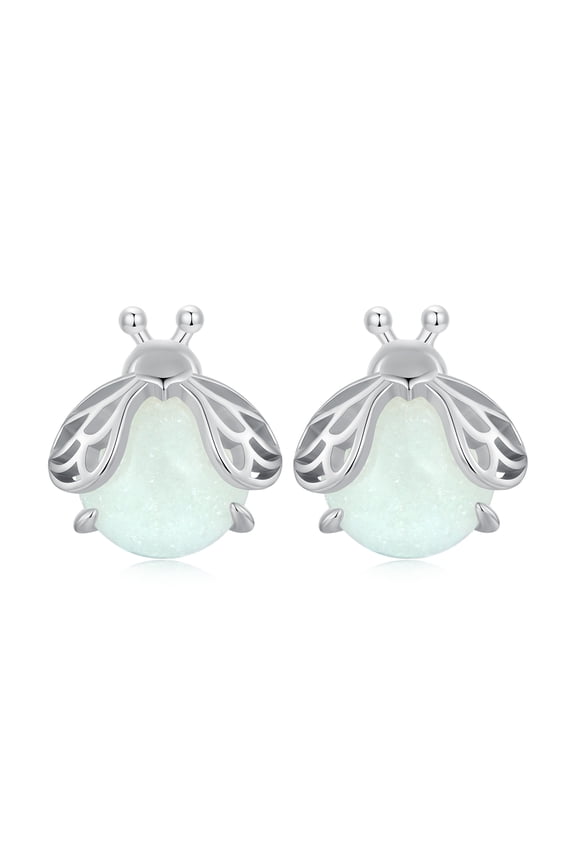 Glowing Firefly Stud Earring, Minimalist Studs for Professional & Evening Wear
