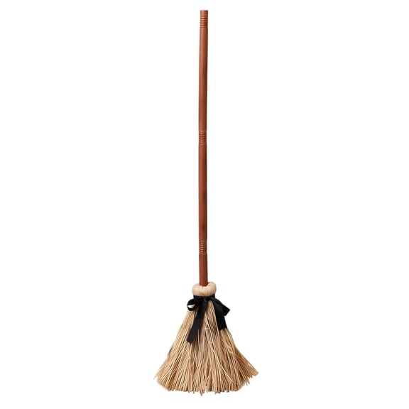 Glowing Flying Witch Broom Decoration, Halloween Magic Broomstick with LED Light String, Cosplay Prop for Yard Party (Style A) _##A
