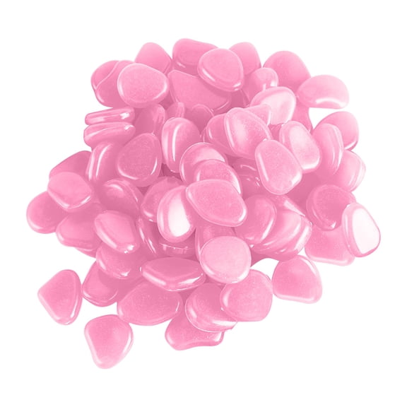Glowing Garden Decorative Pebbles Non Radioactive Resin Material for and Fish Tank Landscaping Stones 50PCS
