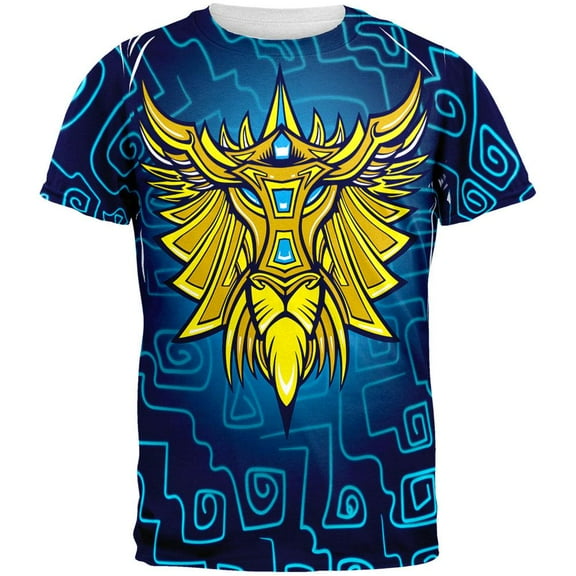 Glowing God Lion Gold Mens T Shirt Multi X-LG