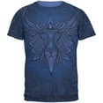 thumbnail image 1 of Glowing God Lion Grey Mens T Shirt Heather Royal X-LG, 1 of 2