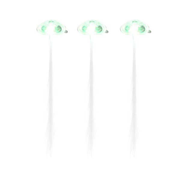 Glowing Hair Barrettes Light Up Fiber Hair Clips for Party Bar Dancing Braid Accessories