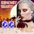 thumbnail image 1 of Glowing Halloween Earrings for Women - LED Skeleton Pumpkin Drop Dangle Accessories Light Up Glow in the Dark Designs, 1 of 3