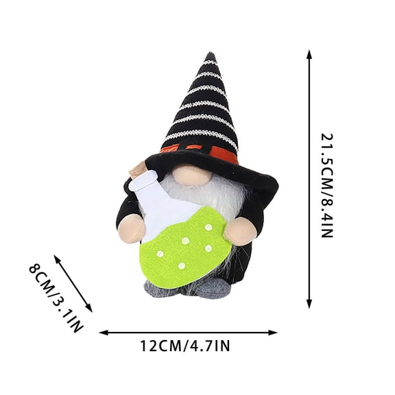 Glowing Halloween Gnome Plush Doll Spooky Halloween Decor Indoor Fall Decorations for Home Faceless Dwarf Table Ornament for Haunted House Party Layout Supplies