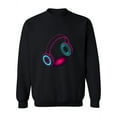 thumbnail image 1 of Glowing  Headphones Sweatshirt Women -Image by Shutterstock, Female 4X-Large, 1 of 4