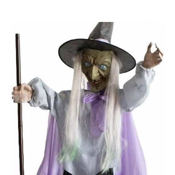 Glowing Hovering Witch Figure With Lighting Eye Effects Horror Animatronics Props Halloween Decoration Applications Gift