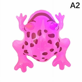 Glowing Inflatable Green Bouncing Frog Toad Ballon Jungle Animal Toy Kids Gift