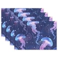 thumbnail image 1 of Glowing Jellyfish 12×18 inch Placemats Heat Resistant Washable Foldable Rectangular Placemats Set Decoration Indoor Outdoor for Kitchen Dining Table 1PC, 1 of 8