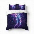 thumbnail image 1 of Glowing Jellyfish Floating In Sea Bedding Set 3 Pcs Soft Microfiber Quilt Cover For Bedroom Decor, Comforter Cover With 2 Pillowcase, 1 of 5