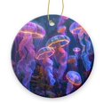 thumbnail image 1 of Glowing Jellyfish In Underwater Environment - Christmas Ornament Xmas Keepsake Ceramic Ornaments Holiday Decorations for Tree Christmas Gift Ideas 2.95in, 1 of 6