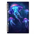 thumbnail image 1 of Glowing Jellyfish in Underwater Notebooks 1-subject Journal 60 Sheets A5 College Ruled Paper Detachable Ring 8.3"x5.7", 1 of 8