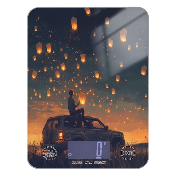 Glowing Lanterns Food Scale Digital Kitchen Scale Waterproof Grams Ounces lbs for For Baking and Cooking