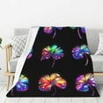 thumbnail image 1 of Glowing Leaf Lightweight Plush Fuzzy Cozy Soft Blankets 80"X60", 1 of 5