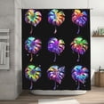 thumbnail image 1 of Glowing Leafs Shower Curtain 72X72In For Bathroom, Waterproof Fabric Quick Dry Soft Decoration Set, 1 of 5