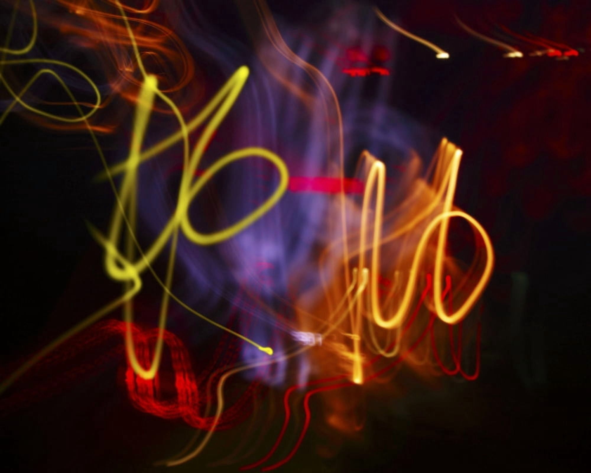 Glowing Lines In Darkness Canvas Art - Leah Hammond Design Pics (32 x 24)