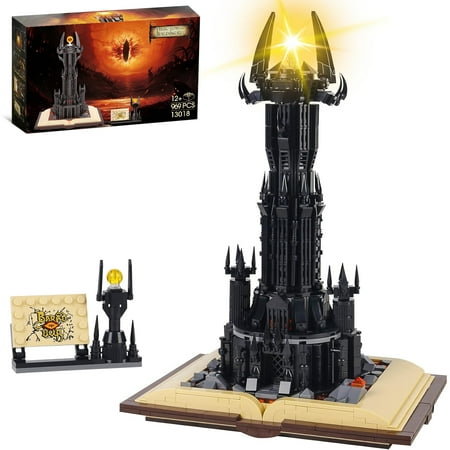 Glowing Lord Castle Building Set, 969 PCS Compatible with Lego, STEM LOTR Gift Toy for Boys and Girls, Dark Tower Architecture Model