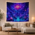thumbnail image 1 of Glowing Lotus Tree in Cosmic Night Sky, Dreamy Fantasy Wall Art for Space Enthusiasts, Mystical Spiritual Decor, Housewarming Gift Tapestry Wall Hanging for Living Room and Bedroom, 1 of 7