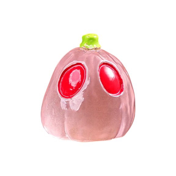 Glowing Mini Ghost Statue, Pumpkin Ornament, Cute Mini Ghost, Glowing Small Decor, Pink Big-Eyed Pumpkin Small Ornament