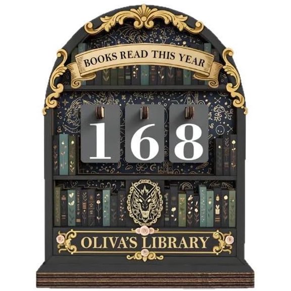 Glowing Moon Arch Book Tracker, Custom Books Read Counter, Bookshelf Decor Gift for Book Lovers